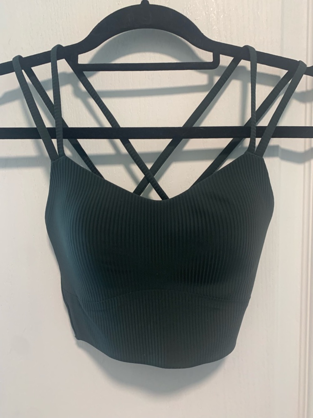 35. NWT Lululemon like a cloud longline bra *ribbed B/C Size 6